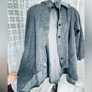 Morgane Le Fay Charcoal Hooded Cardigan